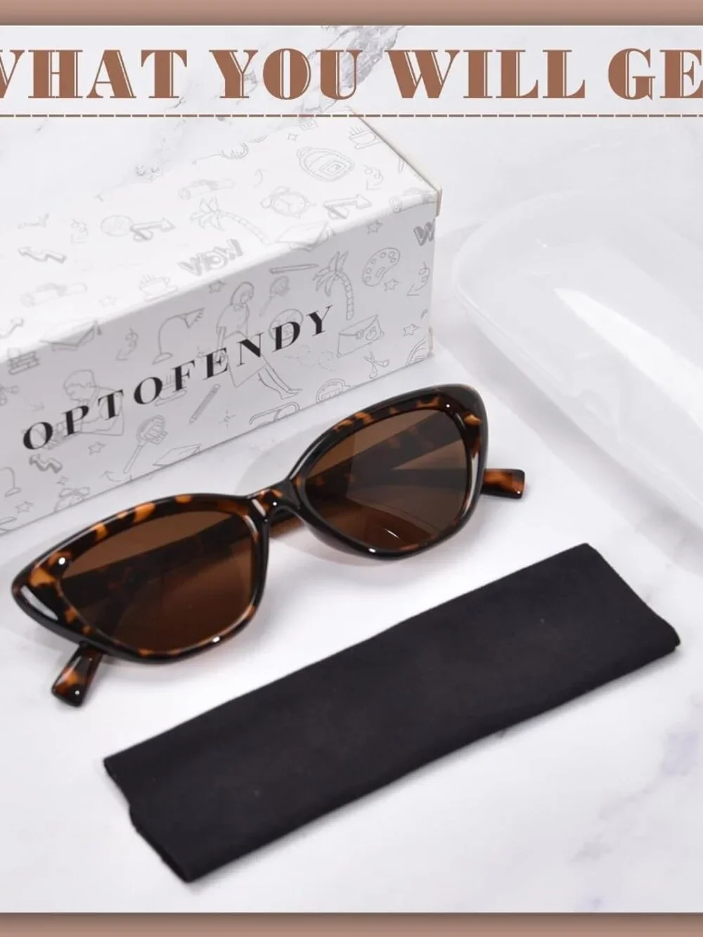 Elegant Tortoise Cat Eye Sunglasses - Lightweight UV Protection for Women
